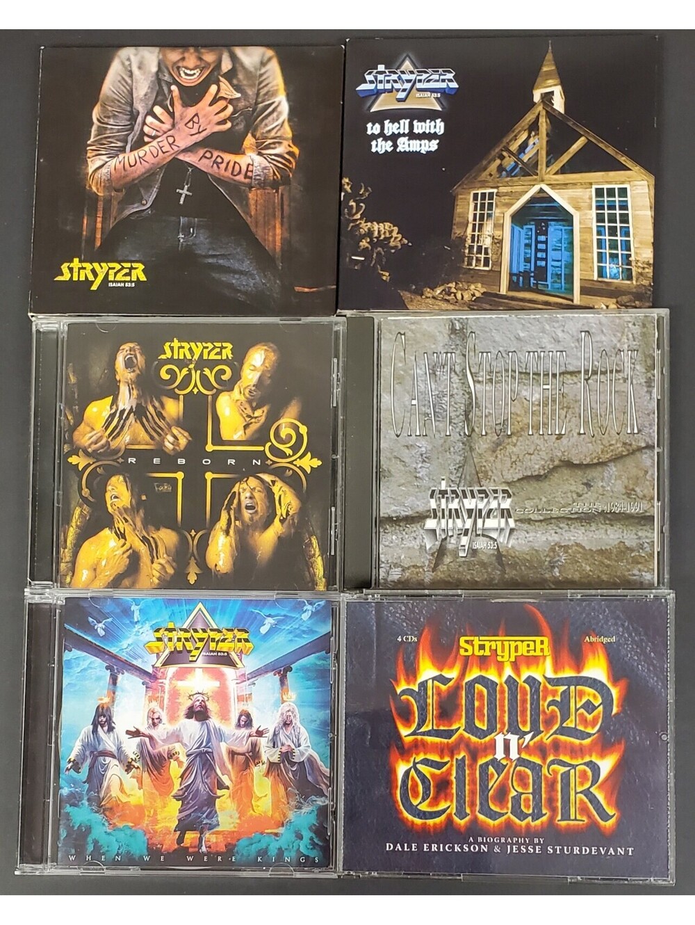 Stryper CD Album Collection - 6 CDs Including Murder by Pride+ Missing Insert VG
